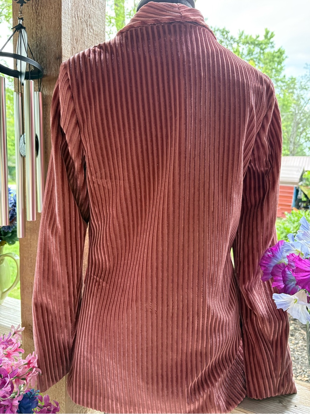 Nasty Gal Collection Pink Crushed Velvet Ribbed Double Breasted Lined Blazer NWT - Picture 6 of 10